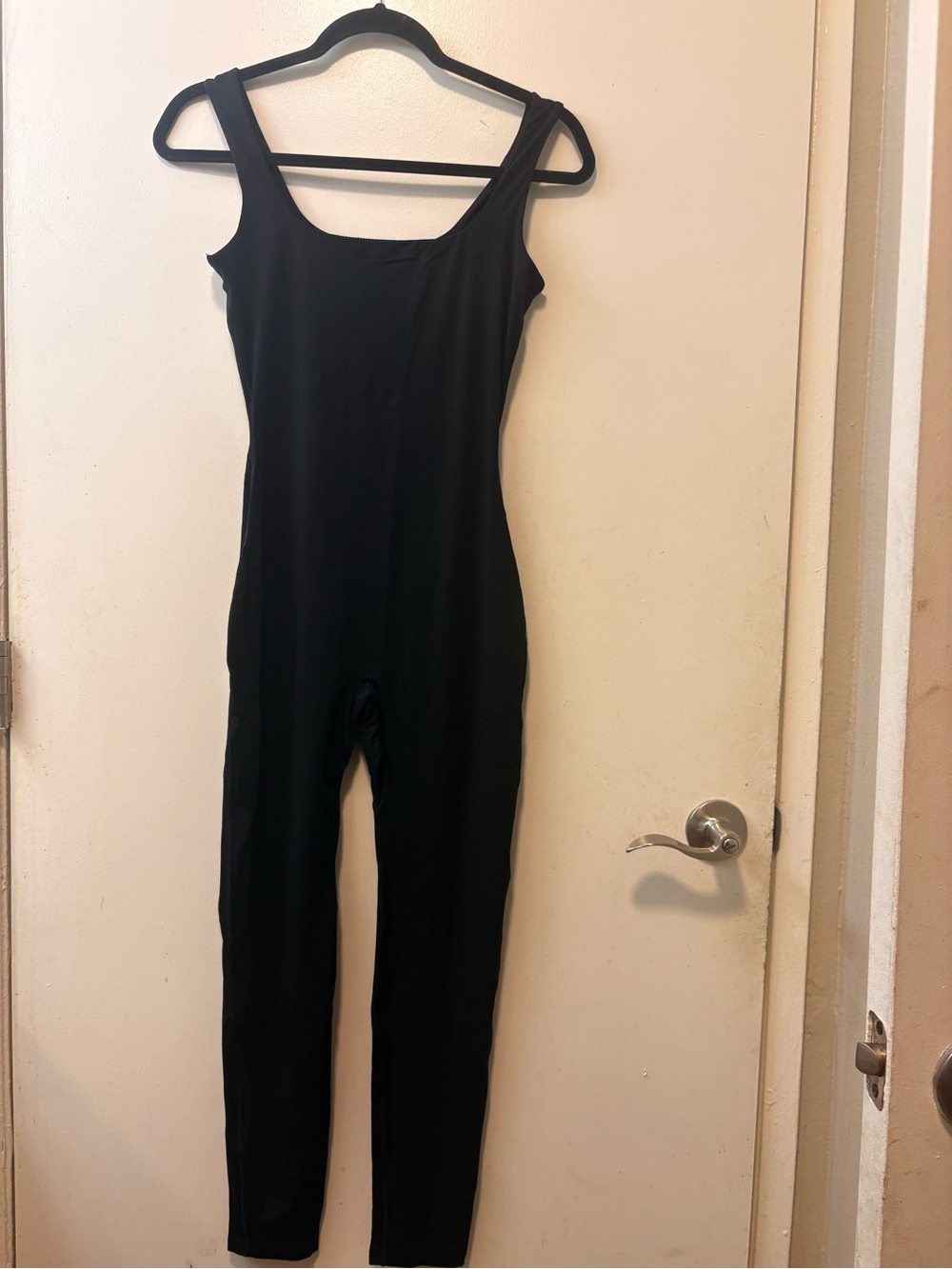 Women's Black Sleeveless Unitard Jumpsuit
